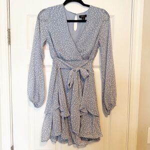 Japna ditzy floral ruffled mini dress